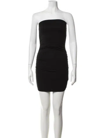 Pre-owned Éterne Strapless Mini Dress In Black