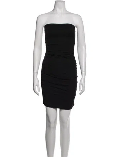 Pre-owned Éterne Strapless Mini Dress In Black