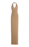 Éterne Stretch Cotton-modal Maxi Halter Dress