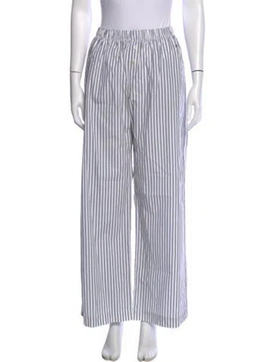 Pre-owned Éterne Striped Wide Leg Pants In Multi