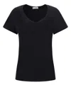 Éterne Cotton T-shirt Monochrome Pattern In Black