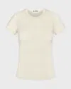 Éterne T-shirt Fitted Crewneck Short Sleeve Creme