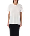 Éterne Simple Round Neck Short Sleeve T-shirt In White