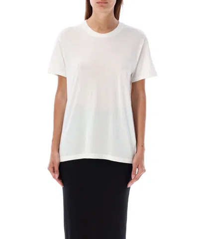 Éterne Simple Round Neck Short Sleeve T-shirt In Black