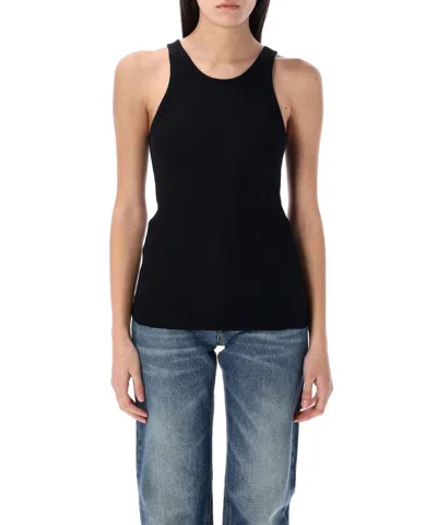 Éterne Eterne High Neck Fitted Tank In Black