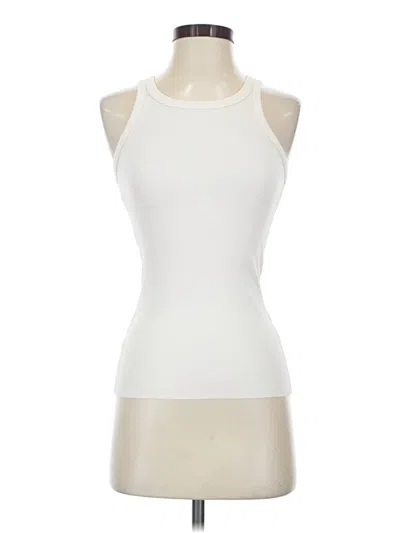 Pre-owned Éterne Tank Top Ivory Halter Neckline Tops