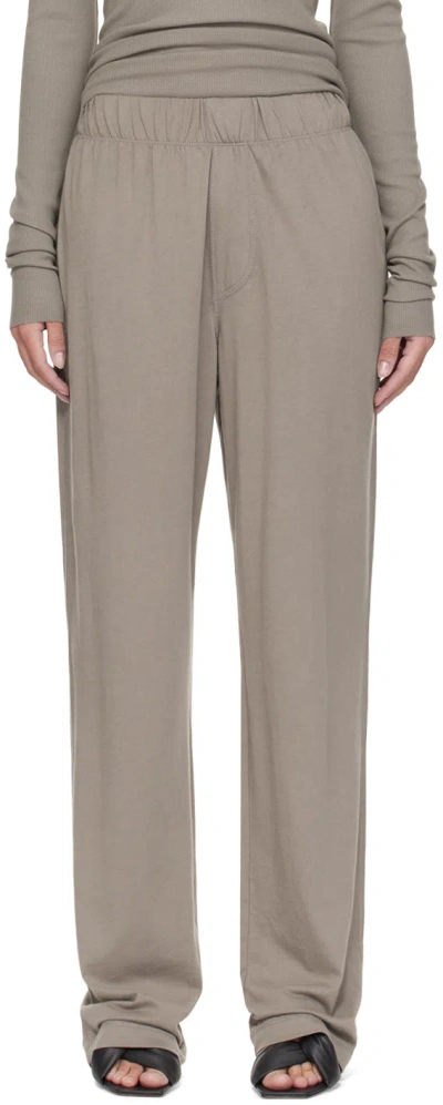 Éterne Taupe Wide-leg Lounge Pants In Clay