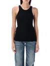 Éterne Eterne High Neck Fitted Tank In Black