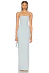 Éterne Tube Maxi Dress In Dusty Blue