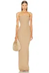 Éterne Tube Maxi Dress In Brown