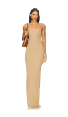 Éterne Tube Maxi Dress In Brown