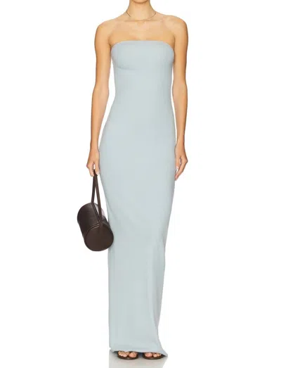 ÉTERNE TUBE MAXI DRESS IN DUSTY BLUE