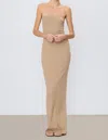 Éterne Tube Maxi Dress In Taupe In Brown