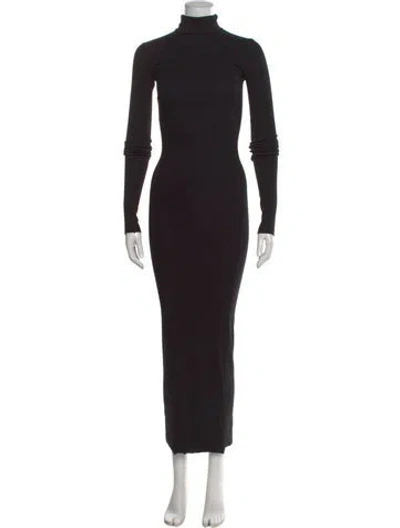 Pre-owned Éterne Turtleneck Long Dress W/ Tags In Black