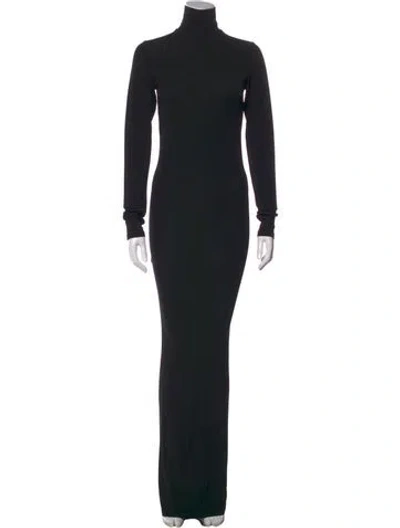 Pre-owned Éterne Turtleneck Long Dress W/ Tags In Black
