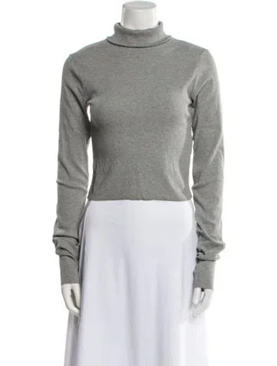 Pre-owned Éterne Turtleneck Long Sleeve Sweatshirt W/ Tags In Gray