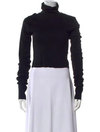 Pre-owned Éterne Turtleneck Long Sleeve Top In Black