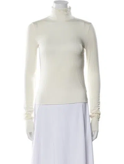 Pre-owned Éterne Turtleneck Long Sleeve Top In Neutral