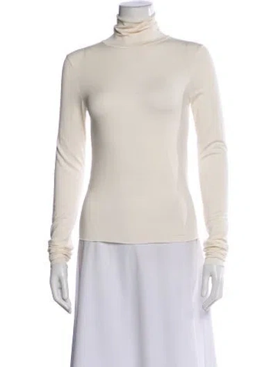 Pre-owned Éterne Turtleneck Long Sleeve Top In Neutral