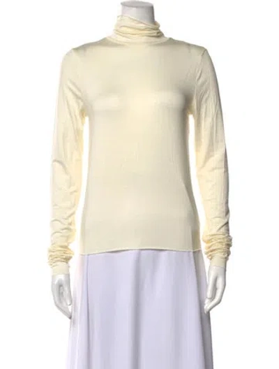 Pre-owned Éterne Turtleneck Long Sleeve Top In Neutrals