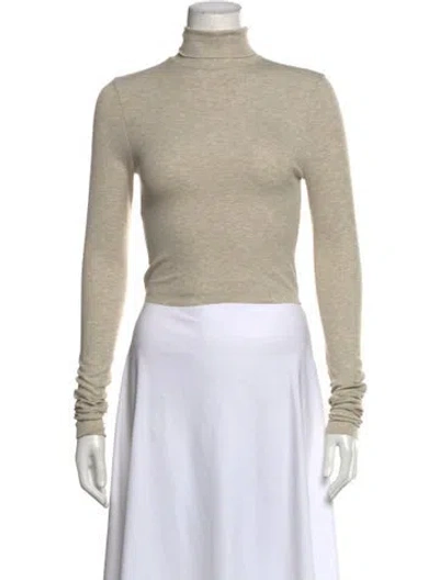 Pre-owned Éterne Turtleneck Long Sleeve Top In Neutrals