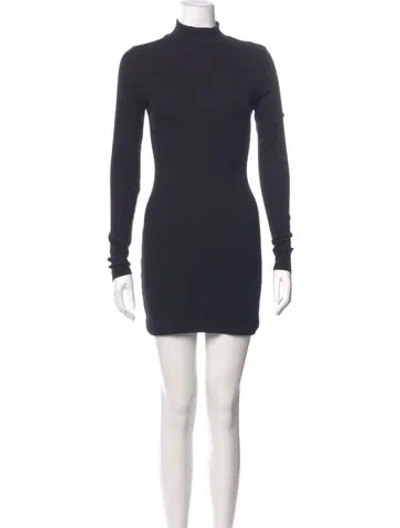Pre-owned Éterne Turtleneck Mini Dress In Black