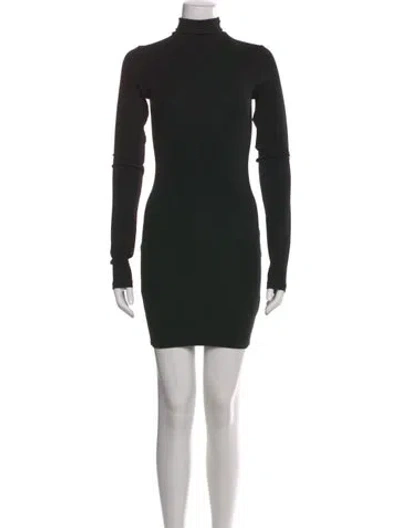 Pre-owned Éterne Turtleneck Mini Dress In Black