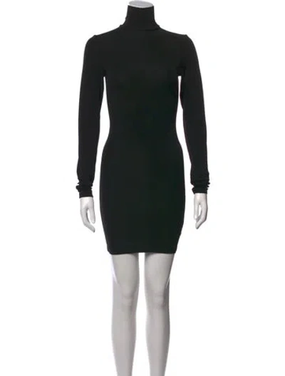 Pre-owned Éterne Turtleneck Mini Dress In Black