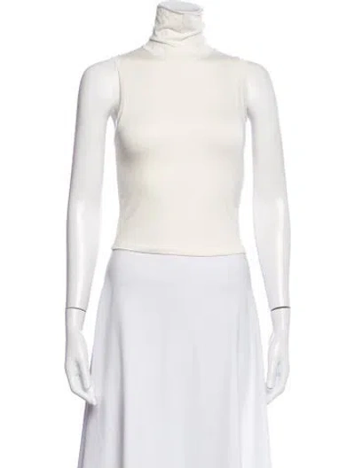 Pre-owned Éterne Turtleneck Sleeveless Top In Neutrals