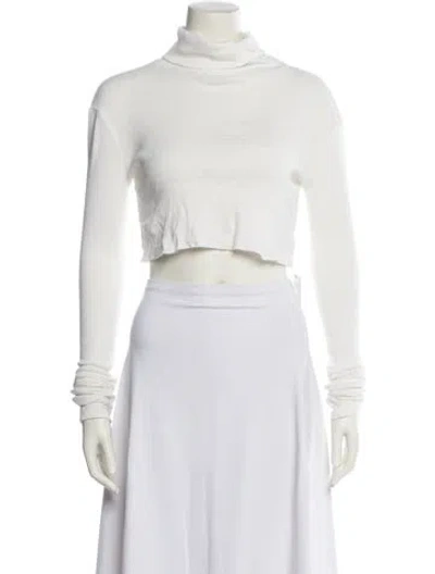 Pre-owned Éterne Turtleneck Sweater In White