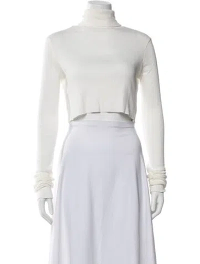 Pre-owned Éterne Turtleneck Sweater In White