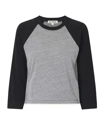 Éterne Two-tone Jersey T-shirt In Gray