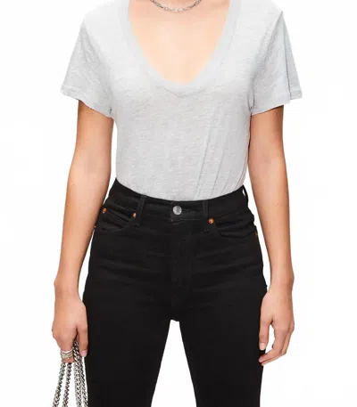 Éterne V Neck Tee In Heather Grey In Gray