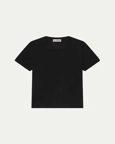 Éterne Eterne Short Sleeve Boyfriend T-shirt In Black