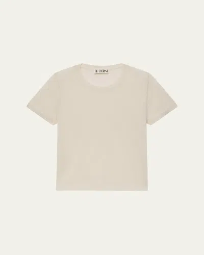 Éterne Van Cashmere Cropped T-shirt In White