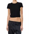 Éterne Fitted Crewneck Short Sleeve Top In Black