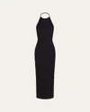 Éterne Vivian Halter Maxi Dress In Black