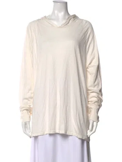 Pre-owned Éterne V-neck Long Sleeve Hoodie In Neutrals
