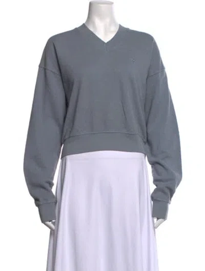 Pre-owned Éterne V-neck Long Sleeve Sweatshirt W/ Tags In Grey