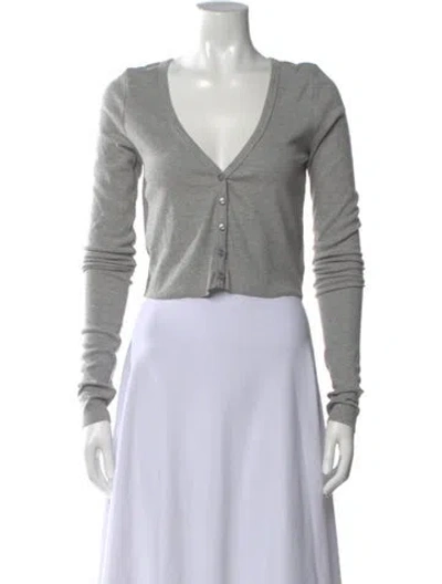 Pre-owned Éterne V-neck Long Sleeve Top W/ Tags In Gray
