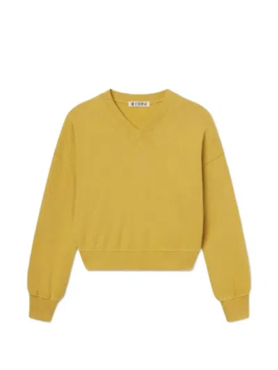 Éterne V-neck Long-sleeve Sweater In Yellow