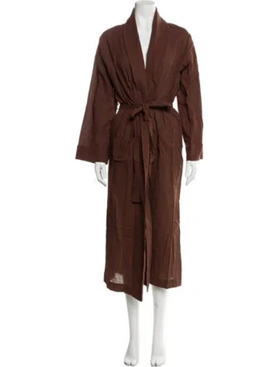 Pre-owned Éterne V-neck Midi Length Dress W/ Tags In Brown