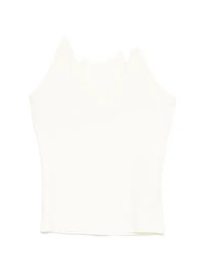 Éterne V-neck Racerback Tank Top In White