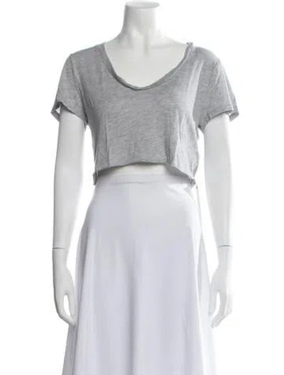 Pre-owned Éterne V-neck Short Sleeve Crop Top In Black