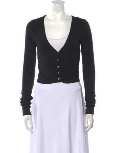 Pre-owned Éterne V-neck Sweater In Black