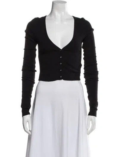 Pre-owned Éterne V-neck Sweater In Black