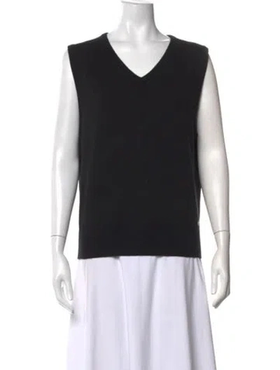 Pre-owned Éterne V-neck Sweater In Black