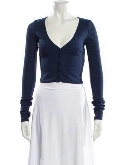 Pre-owned Éterne V-neck Sweater In Blue