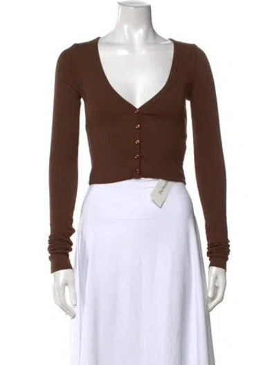 Pre-owned Éterne V-neck Sweater W/ Tags In Brown
