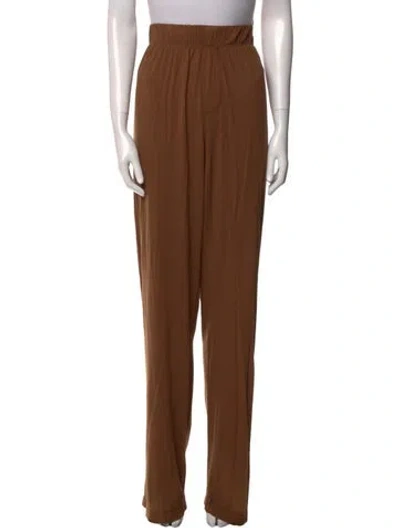 Pre-owned Éterne Wide Leg Pants In Brown